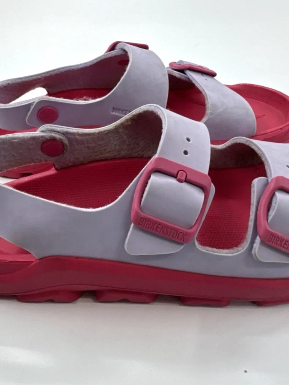 Birkenstock Sandals Youth Girls 3 Pink Mogami Buckle Waterproof Strappy Beach